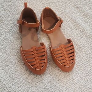 Old Navy Tan Flats with Woven Design